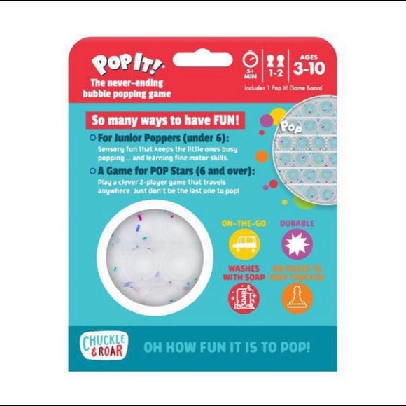 Lot of 4 Chuckle & Roar pop it! “Confetti” sensory games-New in packaging - Picture 2 of 4